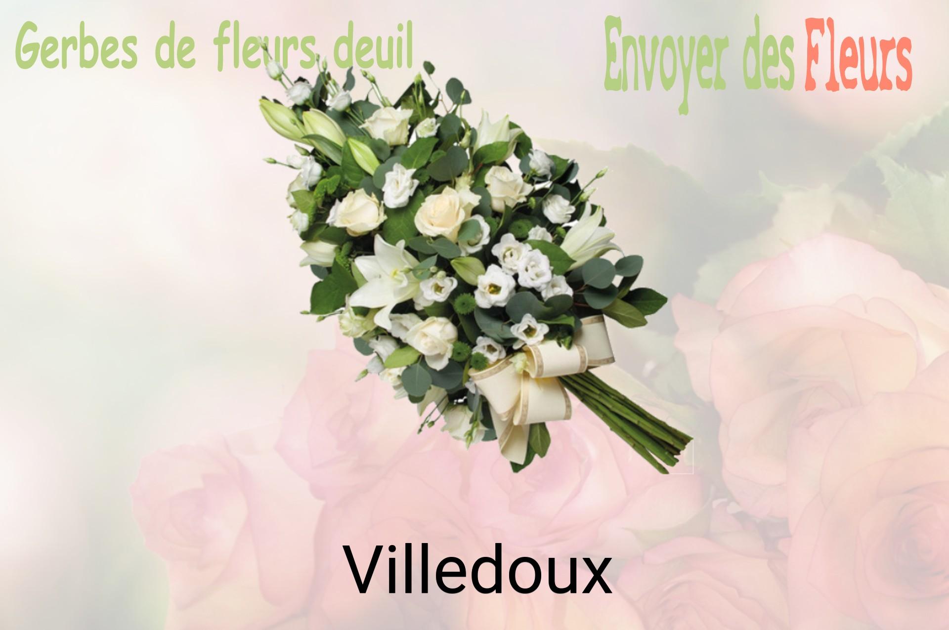 Gerbe de fleurs de deuil livrée à Villedoux